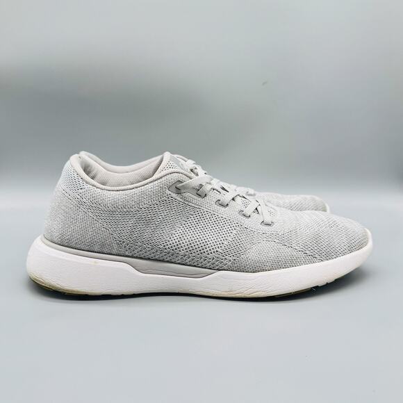 Peter Millar Shoes Mens 11 Gray Knit Glide Lace Up Casual Lightweight Sneakers